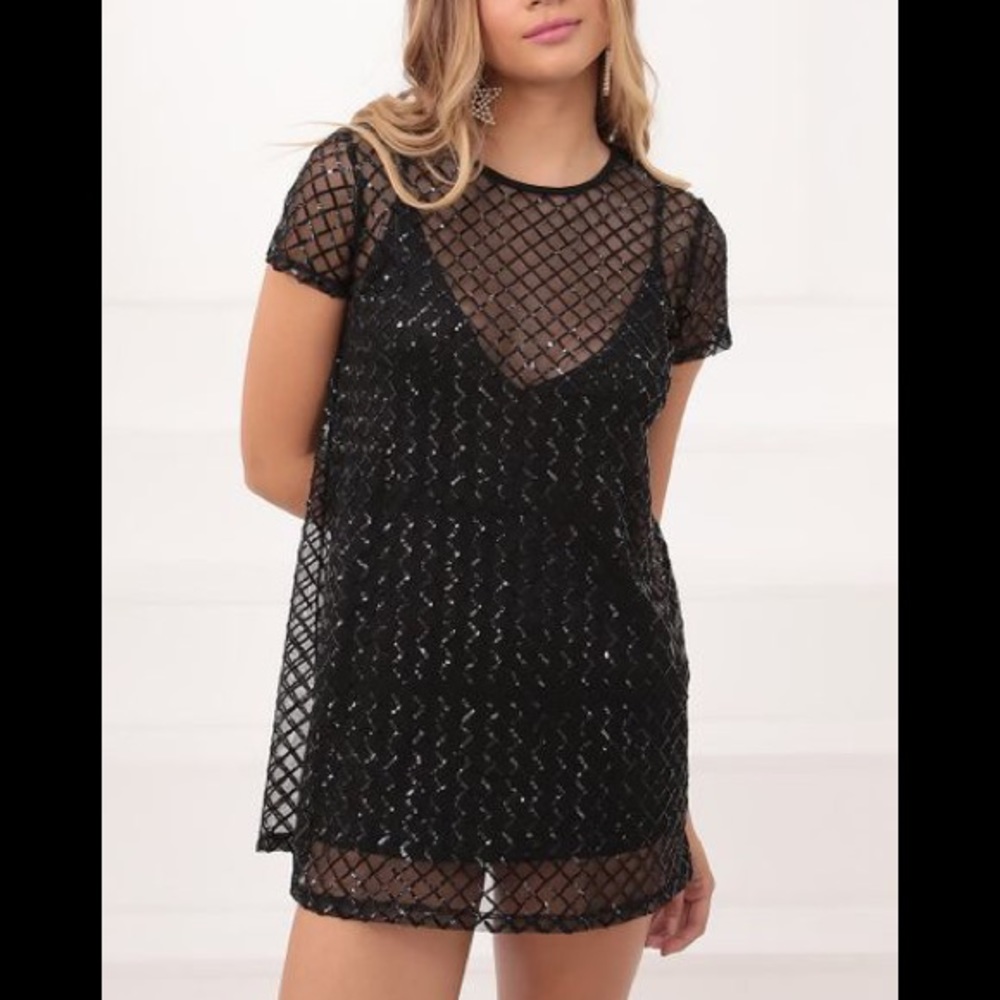 Lucy in the Sky Harper Diamond Sequin Dress